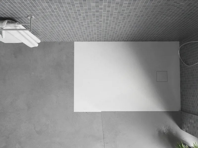 Mexen Bert obdĺžnikový sprchovací kút SMC 90 x 80 cm, biely - 4K108090