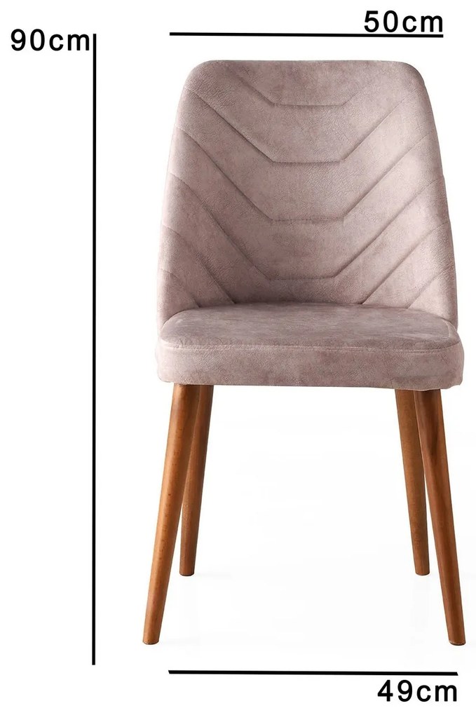 Sada 4 ks jedálenských stoličiek Dallas orech/béžová