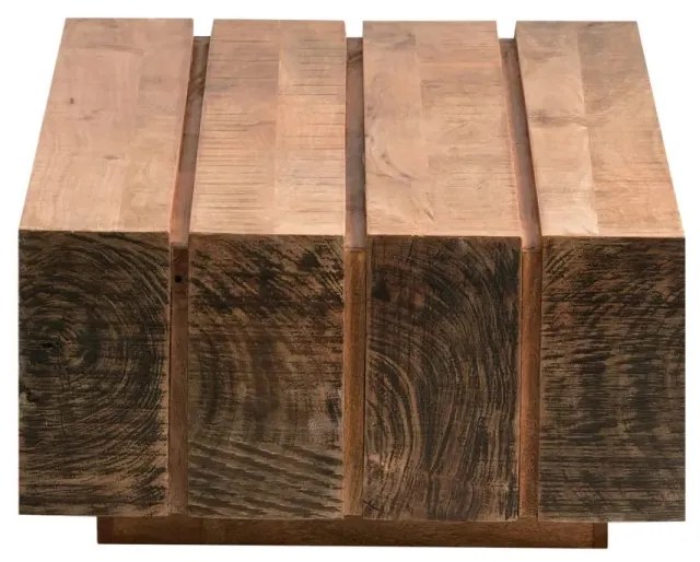 furniture-nabytek.cz - Masivní konferenční stolek Dakota z mangového dřeva, lakovaný, hnědý – 120×70 cm