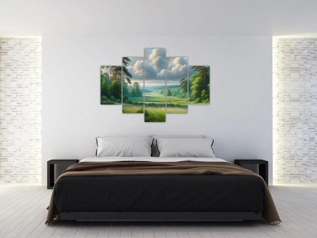 Obraz - Zelená krajina (150x105 cm)