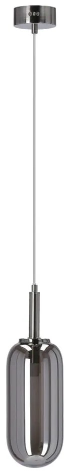 Antracitové LED závesné svietidlo so skleneným tienidlom ø 13 cm Fiuggi – Candellux Lighting