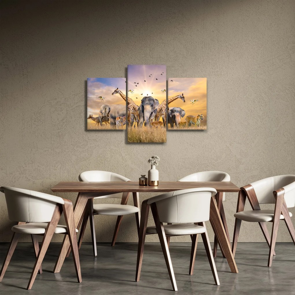Obraz - Africké zvieratá (90x60 cm)
