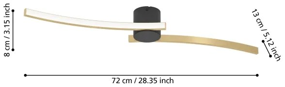 Eglo 901215 - LED Stropné svietidlo AIETA LED/12W/230V 4000K zlatá