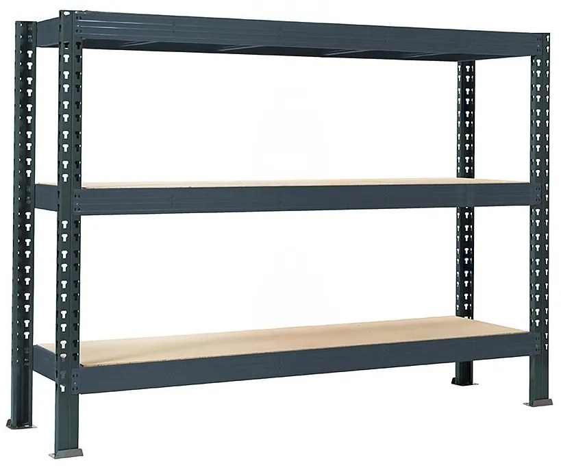 Trestles Nekonečný priemyselný regál 1600x2200x800, 3 police Farba: červená a čierna