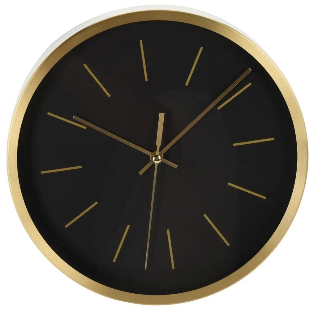 Nástenné hodiny GOLACK 25 cm čierne/zlaté