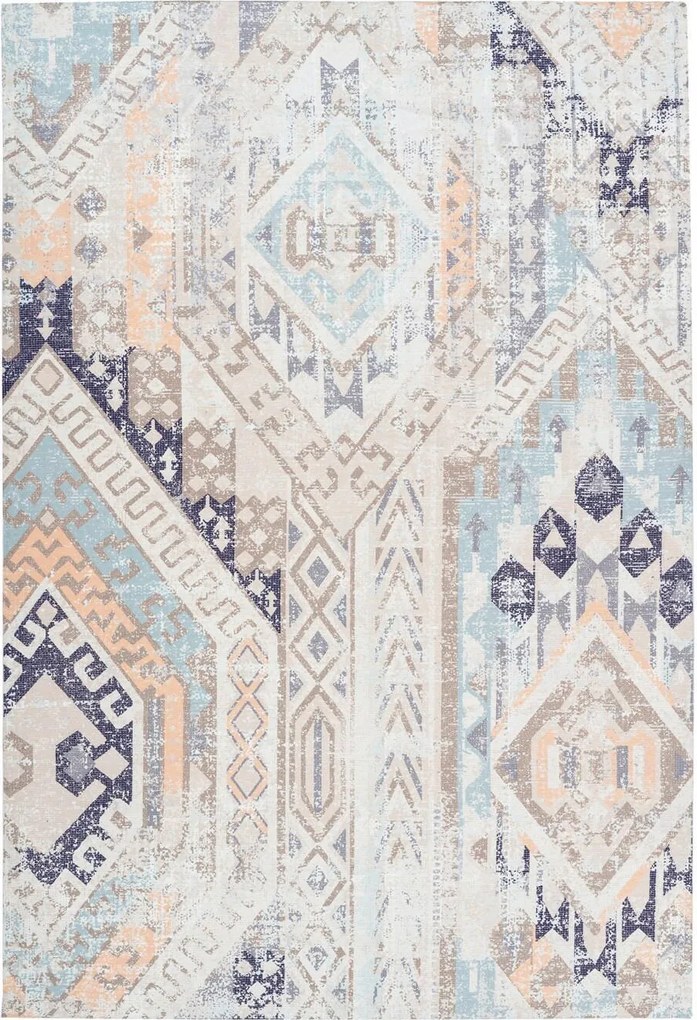 XXXLutz PLOCHO TKANÝ KOBEREC, 120/170 cm modrá, viacfarebná - Online Only bytové doplnky - 005937115701