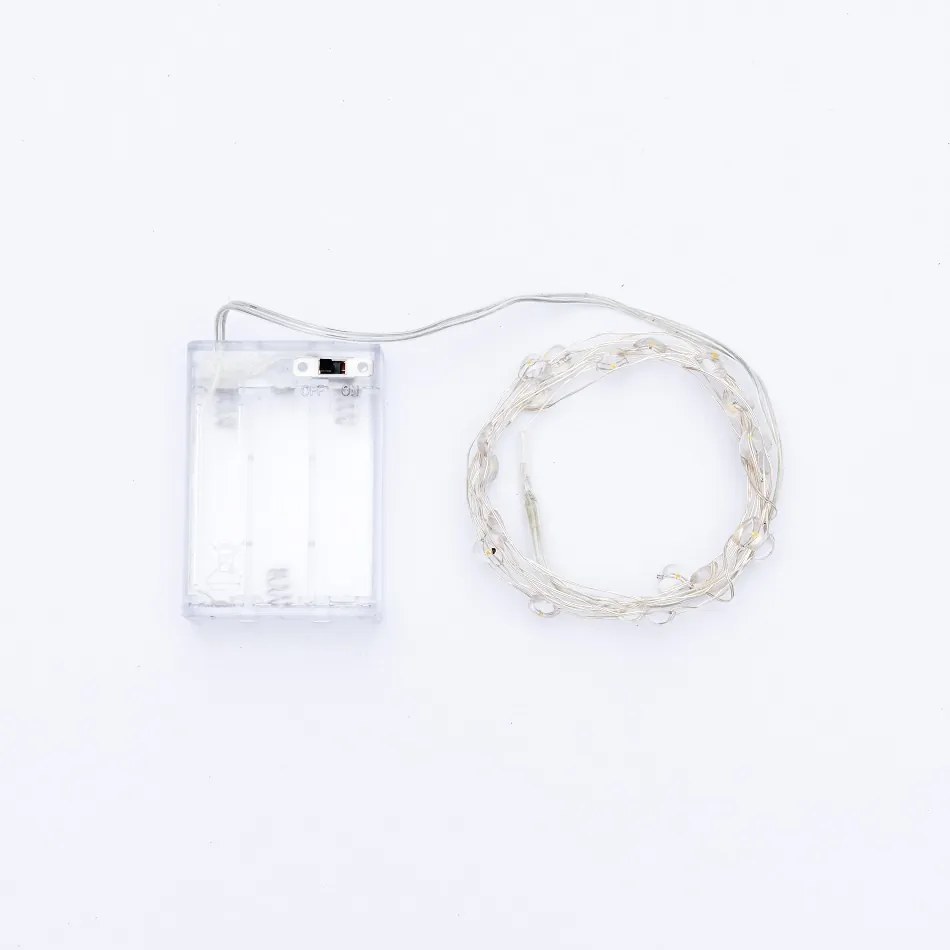 DECOLED Svetelná reťaz LED na batérie, so srdiečkami, teplá biela, 20 LED, 2,3 m