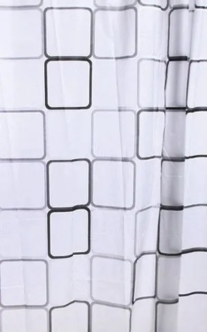 Aqualine Aqualine, Sprchový záves 180x180cm, vinyl, štvorcový vzor, ZV013
