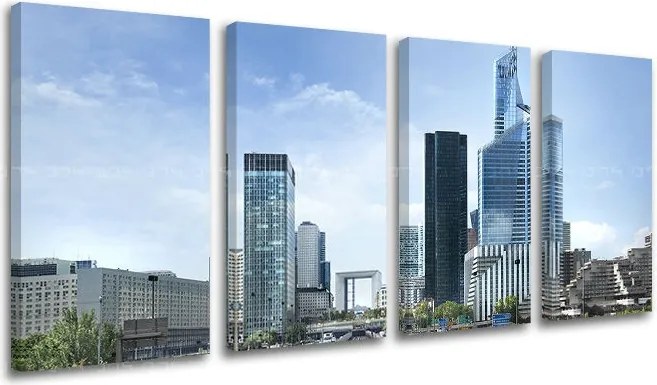 Obraz na stenu 4 dielny MESTO ME112E41 - 80x40 cm