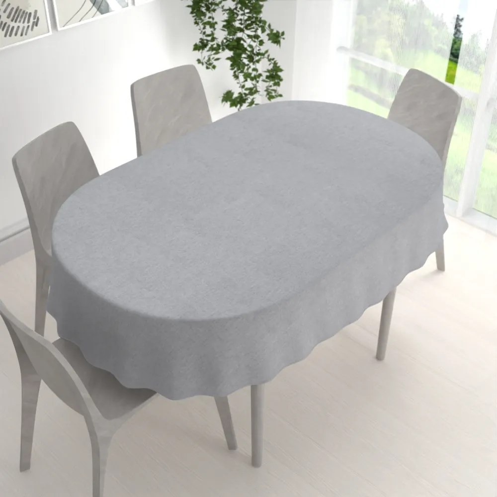 Biante Dekoračný oválny obrus BKW-208 Sivé žíhanie 120x180 cm