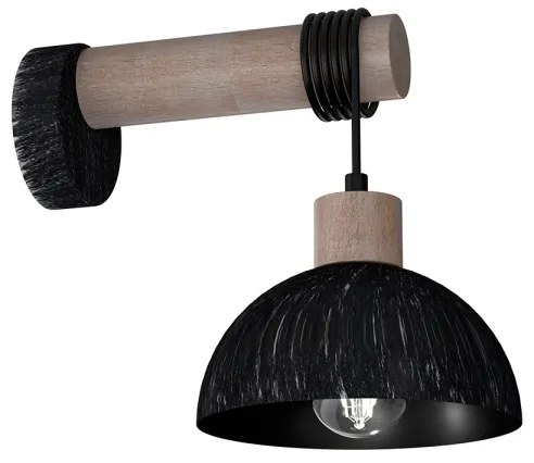 Nástenné svietidlo ERIK 1xE27/60W/230V hnedá/čierna
