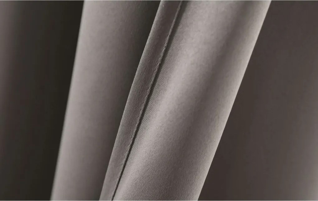 Záves OXFORD 140x270 cm, sivo-hnedý Zavesenie: Riasiaca páska