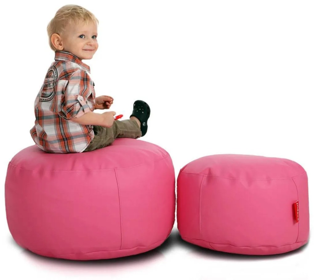 INTERMEDIC SK - Sedací vak 58x28 cm z ekokože | podnožka, sedenie, 135l, 1 ks Farba: E05 - Ružová(ekokoža)