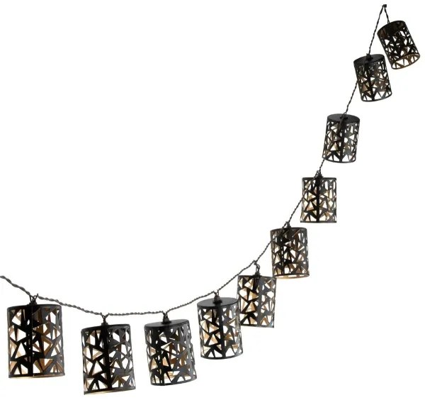 LED Solárna reťaz 10xE12/3,65m IP44 teplá biela