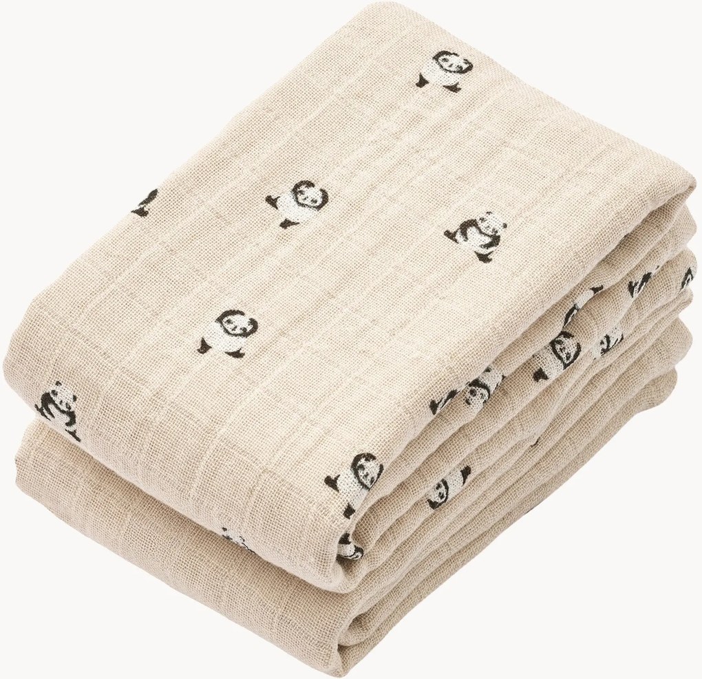 Mušelínové plienky z organickej bavlny Lewis, 2 ks