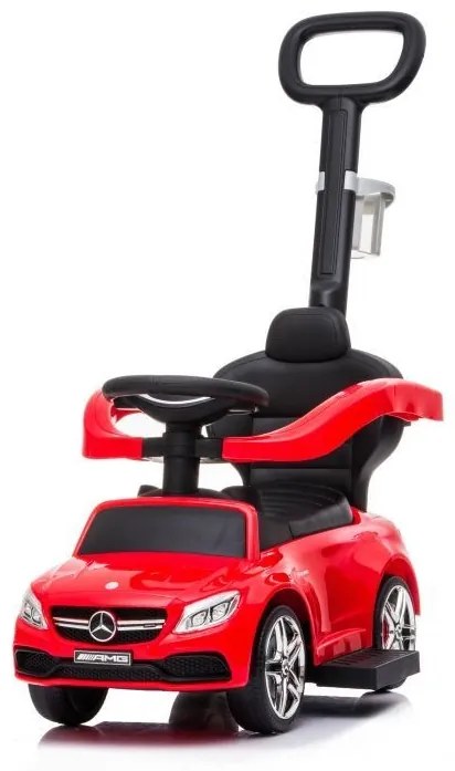 Ecotoys Odrážadlo Mercedes v červenej farbe s rukoväťou