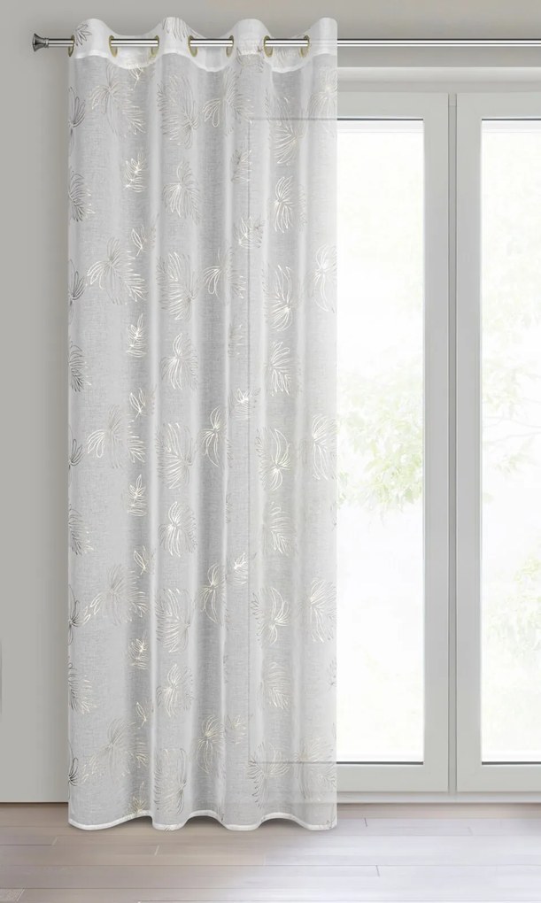 ZÁCLONA NA KRÚŽKOCH CAPRI 140X250 CM VZOROVANÁ