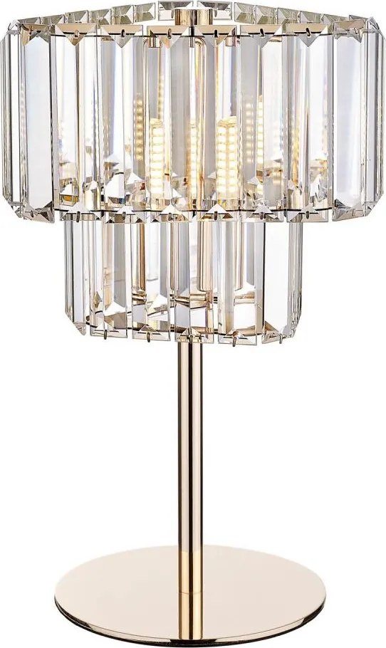 Zuma Line T0496-01G-F7AC - Stolná lampa HELIOS 1xG9/33W/230V zlatá