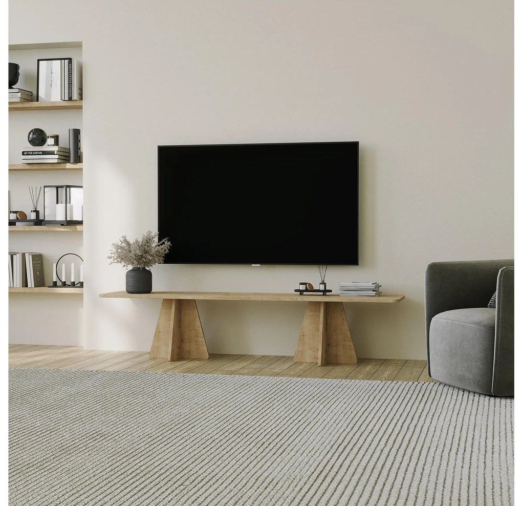TV stolík Kabivo (dub zafírový). Akcia -18%. Vlastná spoľahlivá doprava až k Vám domov. 1095459