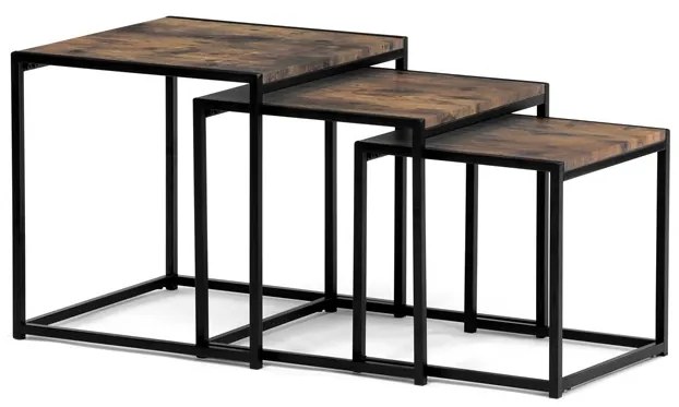 BONTEC Konferenčný stolík 45x45cm, mdf, divoký dub, AF-3003 OAK Farba: Hnedá