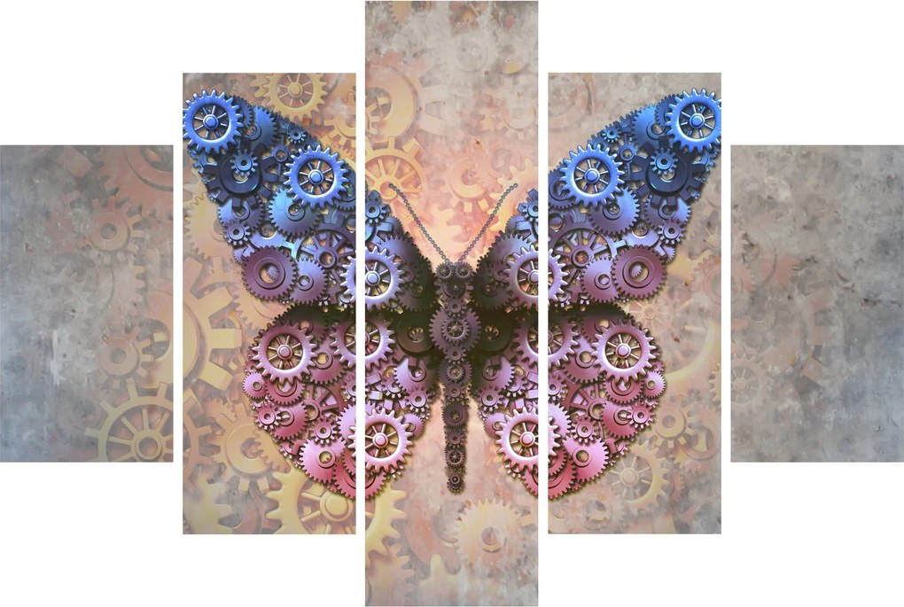 Obraz - Steampunk motýľ (150x105 cm)