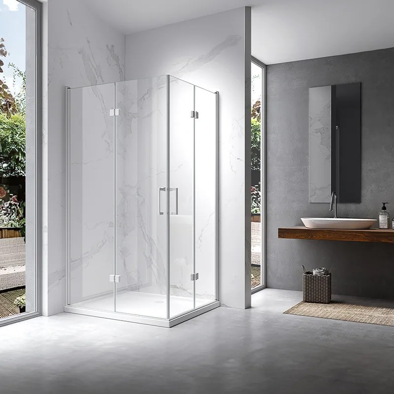 BPS-koupelny Obdĺžnikový sprchovací kút HYD-OK13A 100x90 biela/transparent - bez vaničky