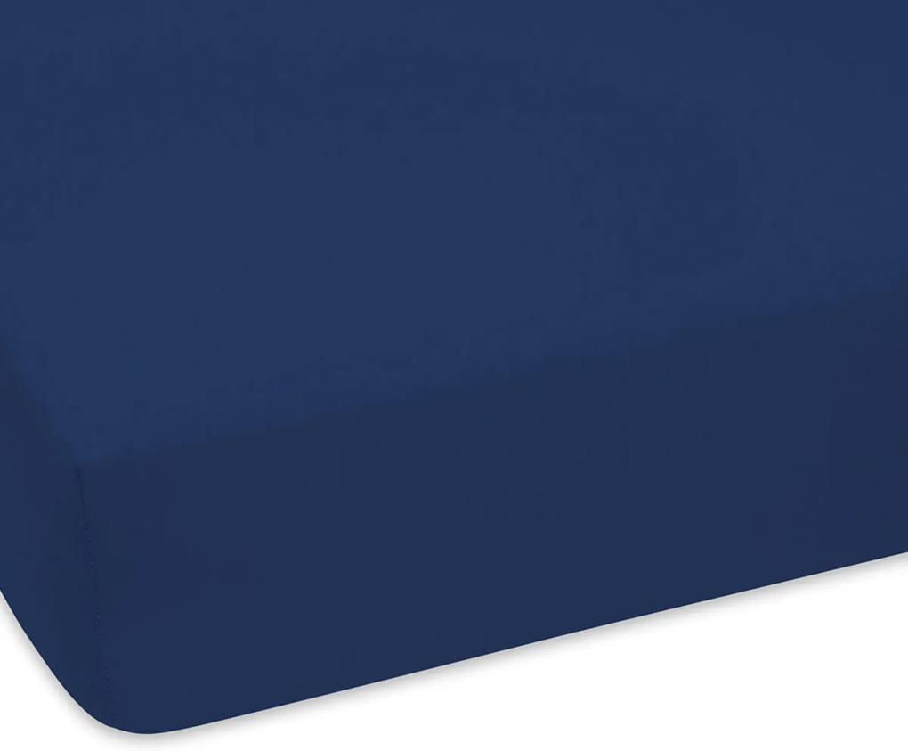 EmaHome - Jersey prostěradlo 200x220 cm námořnická modrá 312