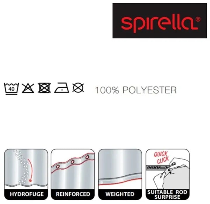 Sprchový záves 120x200 cm Kos – Spirella