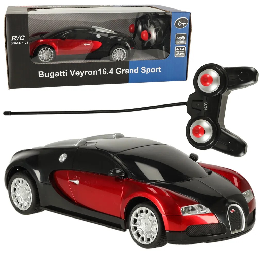 IKO Auto Bugatti Veyron na diaľkové ovládanie 1:24  - červené