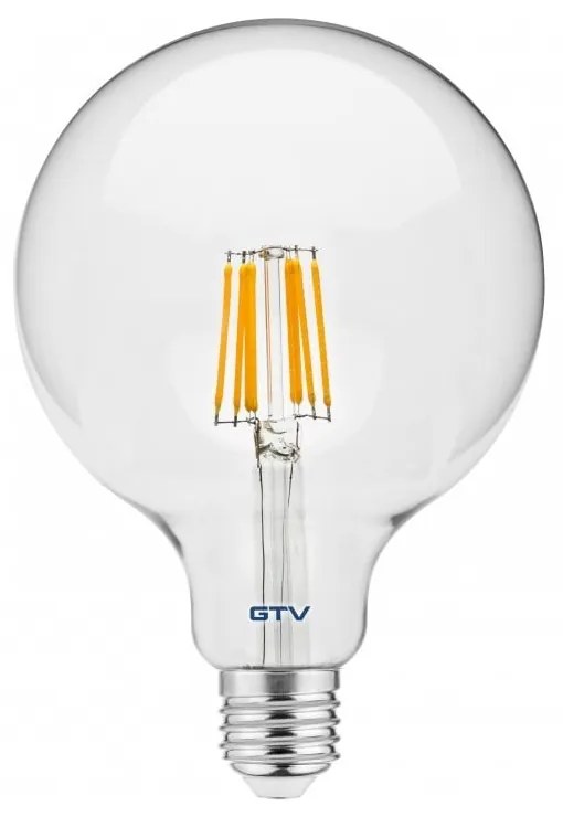 Teplá biela filamentová žiarovka E27, 8 W – GTV