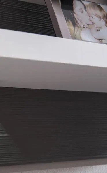 Obývacia stena Caracas kombi 333, grafit/biely lesk, s osvetlením