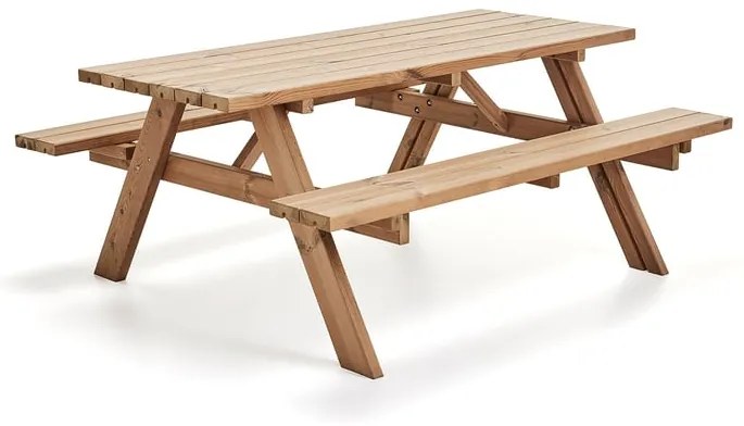 Stôl s lavicou TUNDRA PLUS, 1770 mm, hnedý
