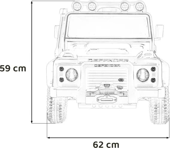 Elektrické autíčko Land Rover Defender 110 SVX ružové