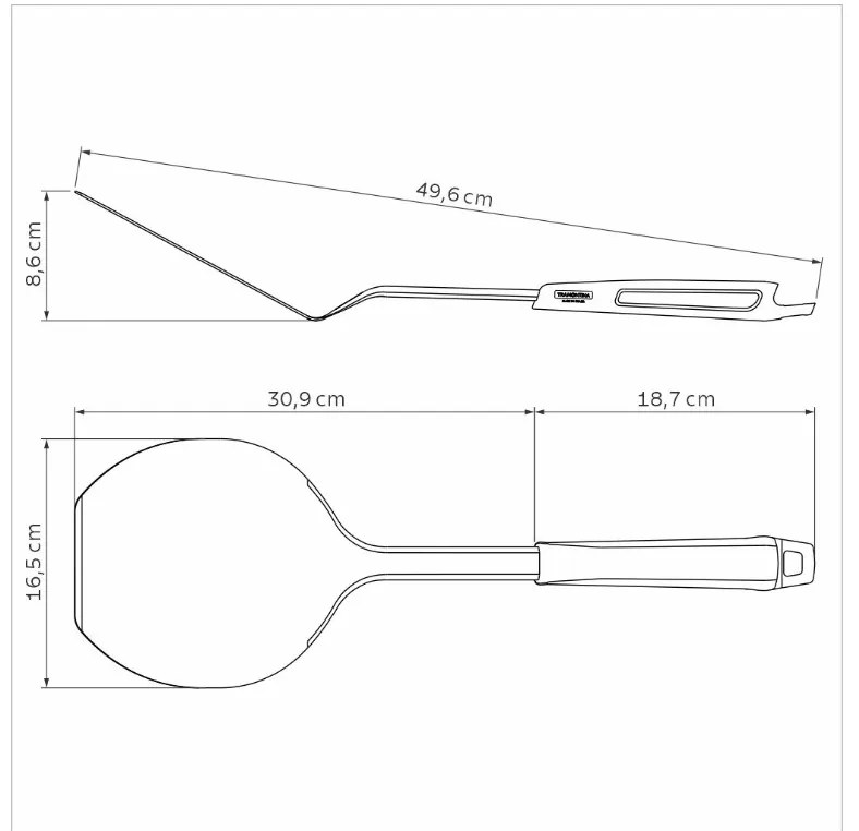 Tramontina Black lopatka na pizzu 50cm