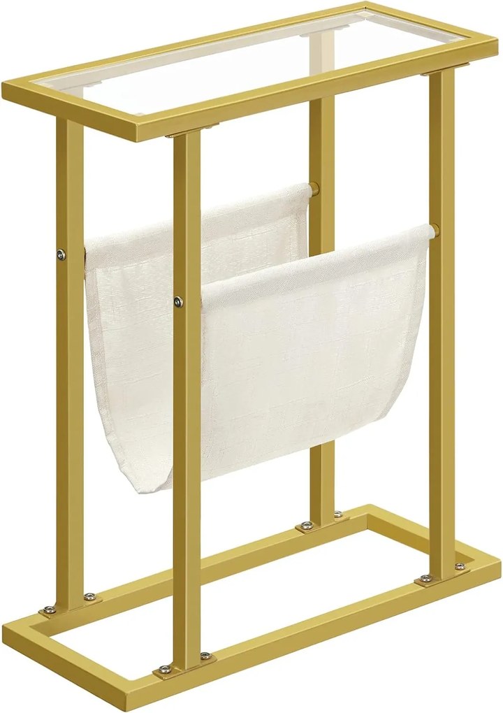 Odkladací stolík Vasagle Fido 40 cm zlatý/číry