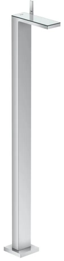 Axor MyEdition - Páková umývadlová batéria stojaca na podlahe s odtokovou súpravou Push-Open, chróm/zrkadlové sklo 47040000