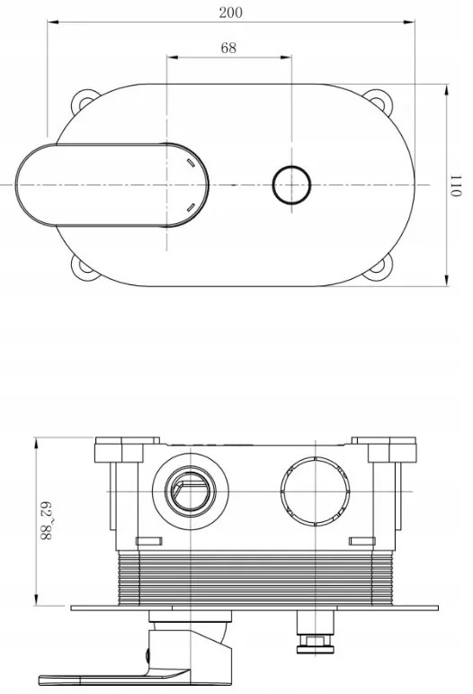 Cersanit Zen, podomietková vaňová súprava s ručnou sprchovou hlavicou, chrómová, S952-034