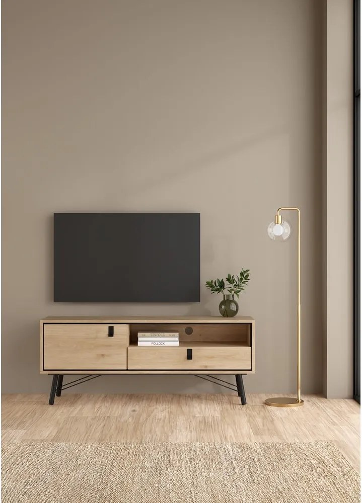 TV stolík v dekore duba v prírodnej farbe 150x60x40 cm Ry – Tvilum