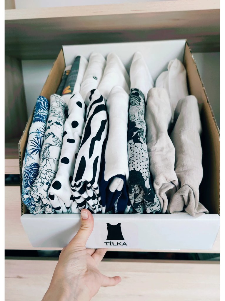 KARTON PAK Úložné boxy na oblečenie, organizéry do skrine BIELY KARTÓN 30 x 47 cm