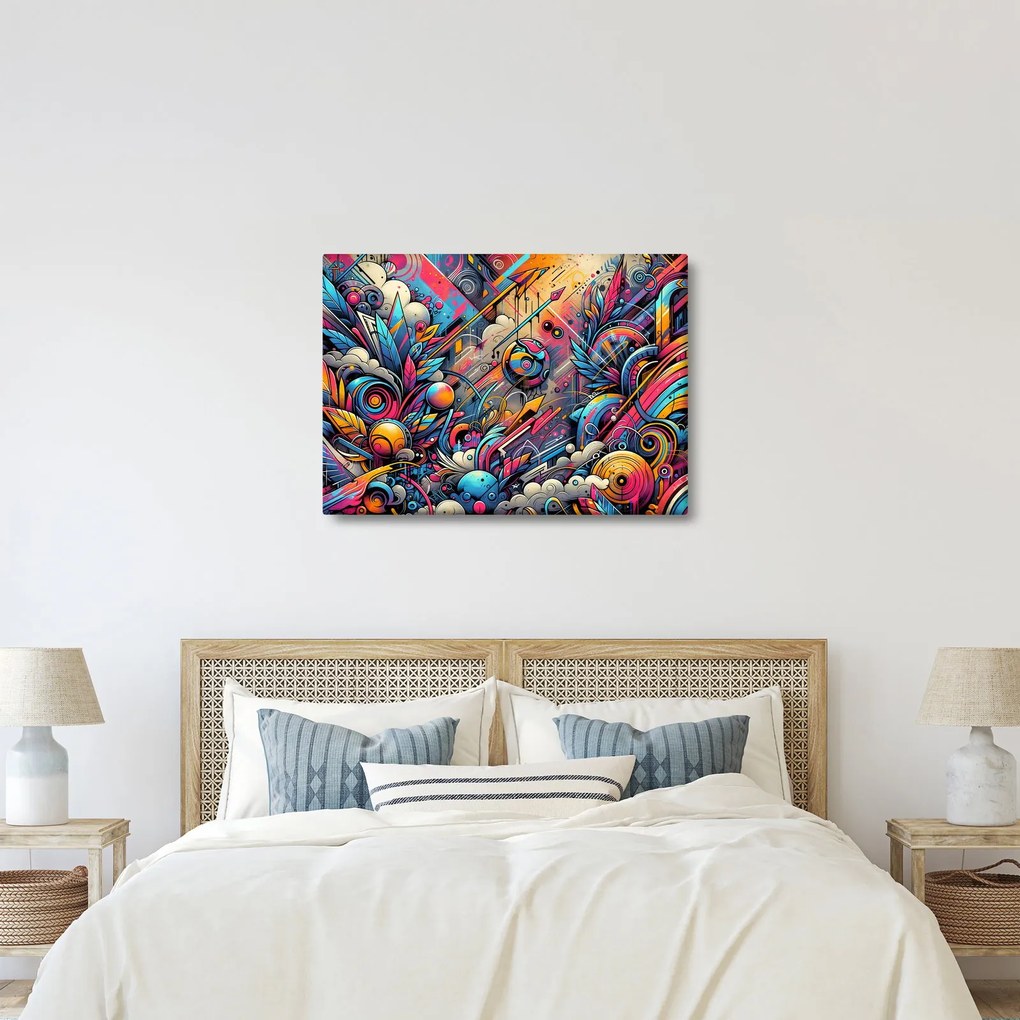 Obraz - Pestrofarebné graffiti (70x50 cm)