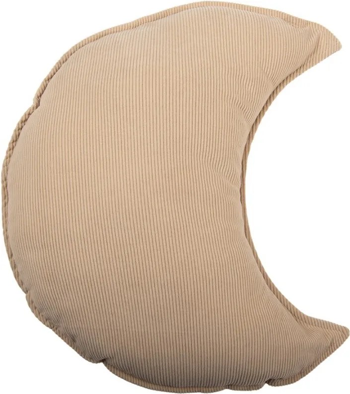 Béžový dekoratívny vankúš v tvare nechtíka Moon - 45*5*40 cm