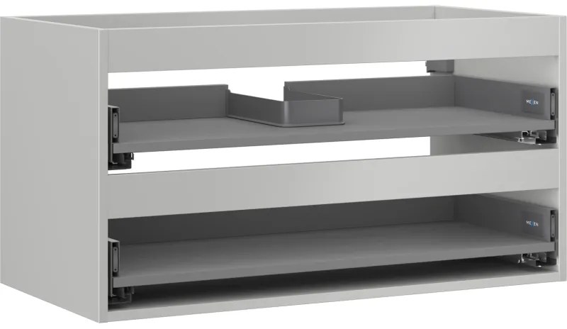 Mexen Box-A, závesná skrinka 90 cm, 2 zásuvky, matná sivá, 91AX0-0900-470-2-62