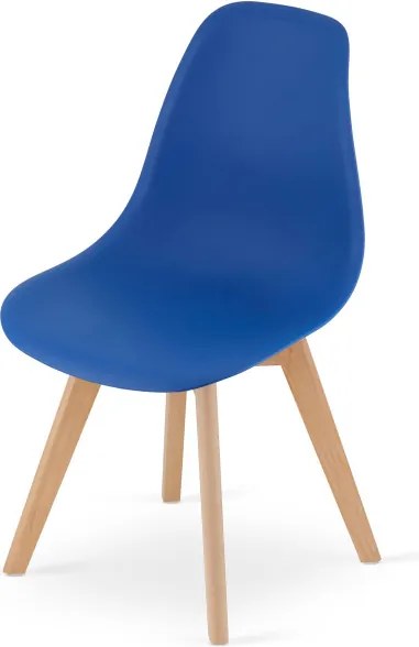 Set štyroch jedálenských stoličiek KITO modré / naturálne nohy (4 ks)