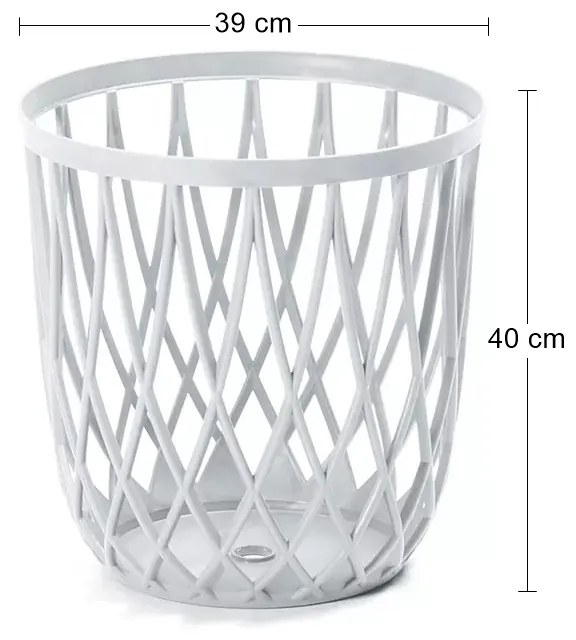 Plastový univerzálny kôš IKUB35 35 l - biela
