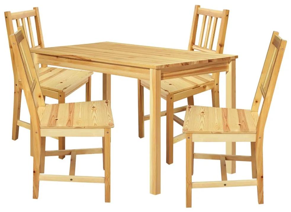 IDEA nábytok Jedálenský stôl 8848 lak + 4 stoličky 869 lak