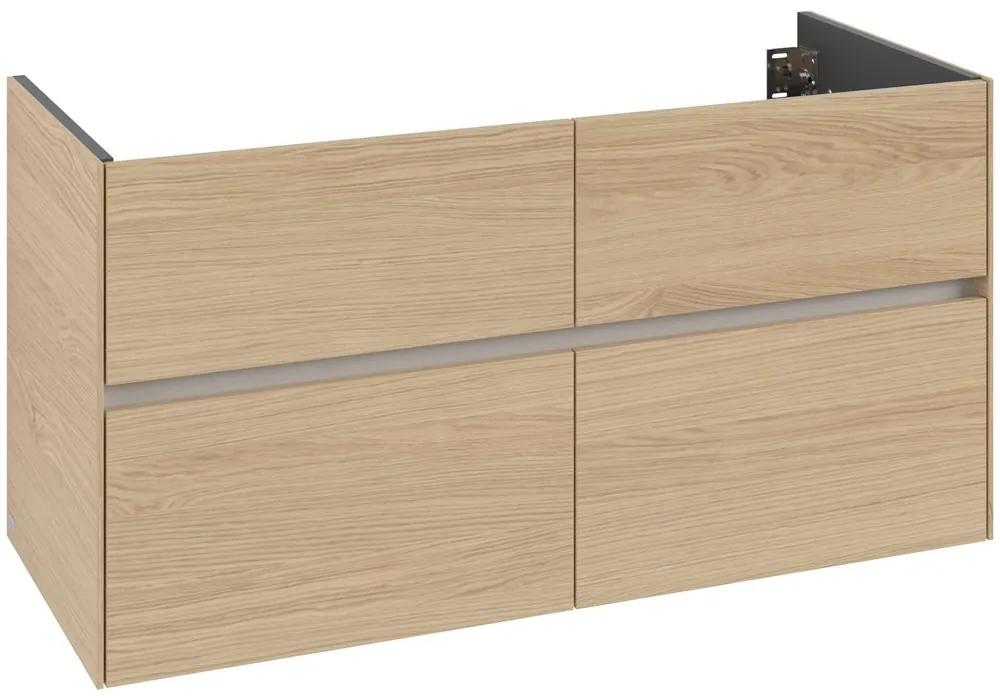 VILLEROY &amp; BOCH Collaro závesná skrinka pod umývadlo, 4 zásuvky, 1196 x 498 x 603 mm, Nordic Oak, C14000VJ