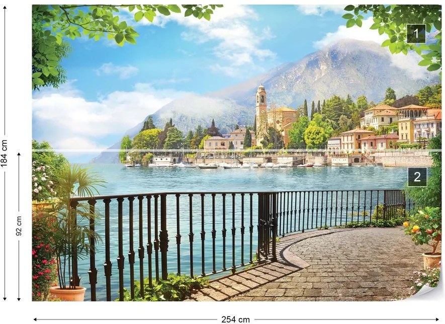 Fototapeta GLIX - Paradise Lakeside View + lepidlo ZADARMO Vliesová tapeta  - 254x184 cm