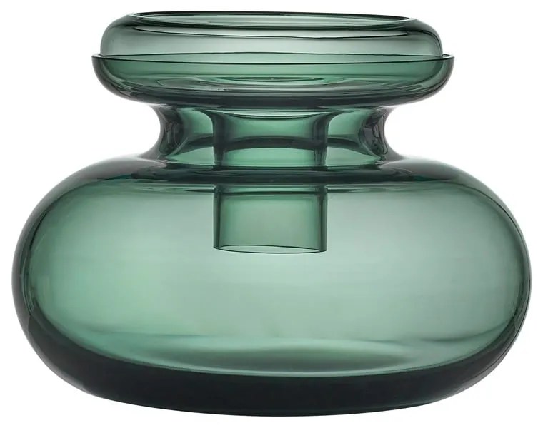 Zelená sklenená váza Inu - Zone