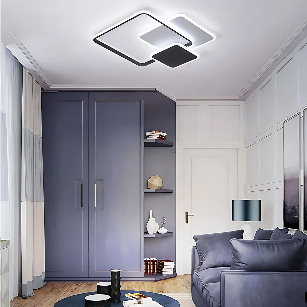 Toolight Toolight, LED stropné svietidlo 32W, 3000K, LHJ079-C, čierna-biela, OSW-50039