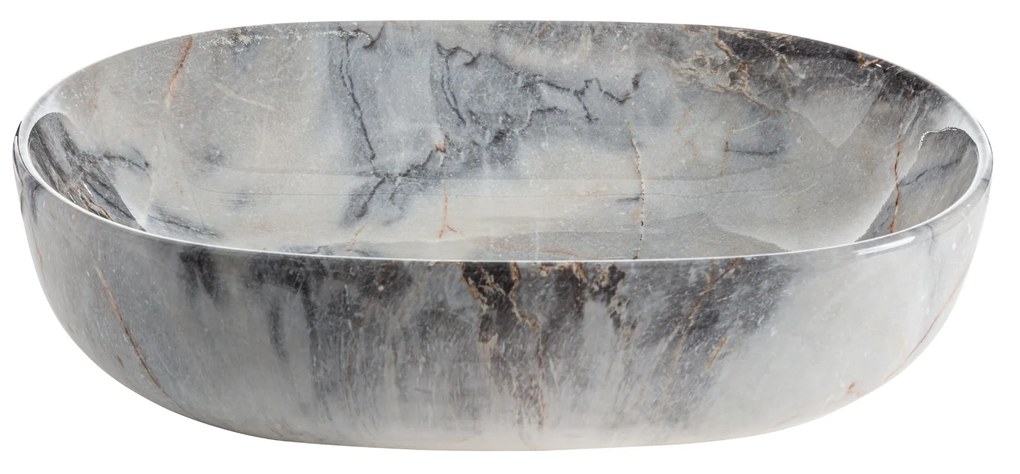 Invena Korfu, umývadlo na dosku 600x420x145 mm, imitácia kameňa-mramor, INV-CE-34-722-C